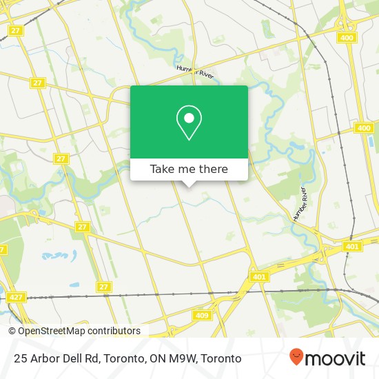 25 Arbor Dell Rd, Toronto, ON M9W map