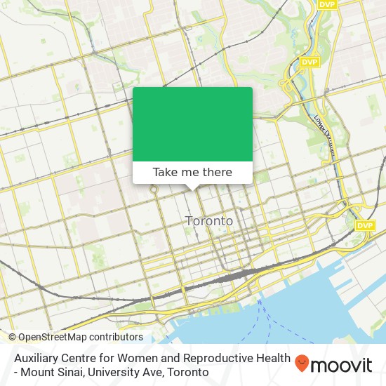 Auxiliary Centre for Women and Reproductive Health - Mount Sinai, University Ave plan