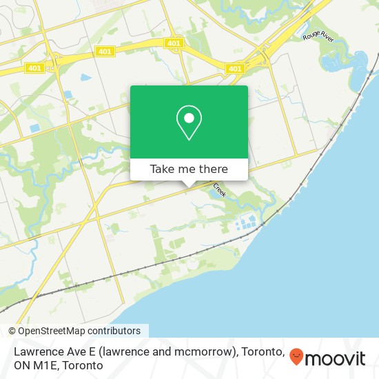 Lawrence Ave E (lawrence and mcmorrow), Toronto, ON M1E map