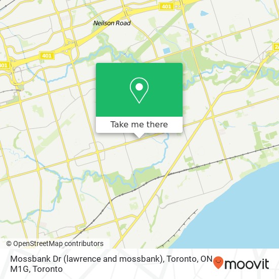 Mossbank Dr (lawrence and mossbank), Toronto, ON M1G map