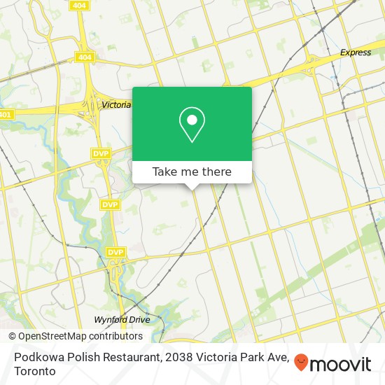 Podkowa Polish Restaurant, 2038 Victoria Park Ave plan