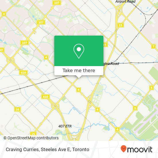 Craving Curries, Steeles Ave E map