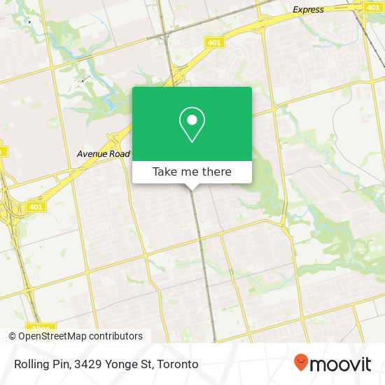 Rolling Pin, 3429 Yonge St map