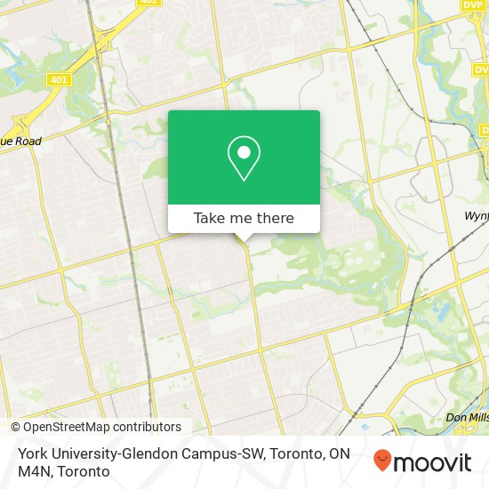 York University-Glendon Campus-SW, Toronto, ON M4N map