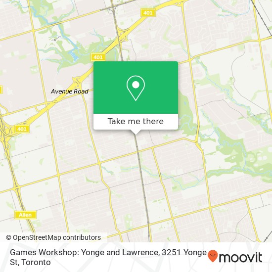 Games Workshop: Yonge and Lawrence, 3251 Yonge St map