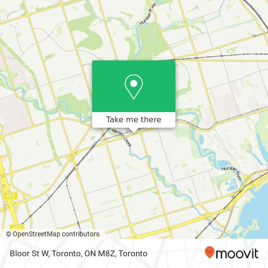 Bloor St W, Toronto, ON M8Z map