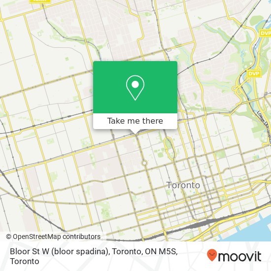 Bloor St W (bloor spadina), Toronto, ON M5S map
