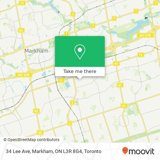 34 Lee Ave, Markham, ON L3R 8G4 map