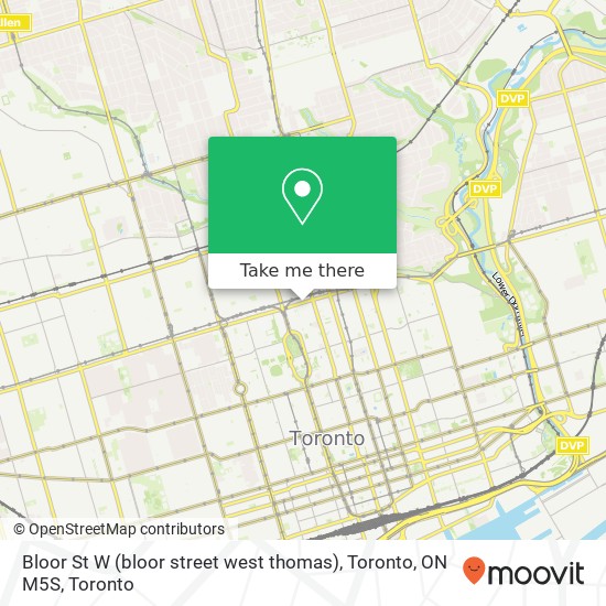 Bloor St W (bloor street west thomas), Toronto, ON M5S map