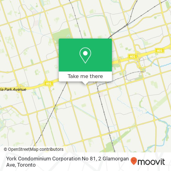 York Condominium Corporation No 81, 2 Glamorgan Ave map