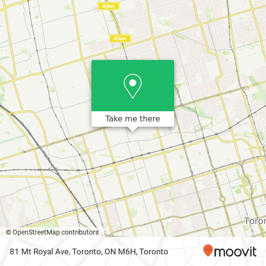 81 Mt Royal Ave, Toronto, ON M6H plan