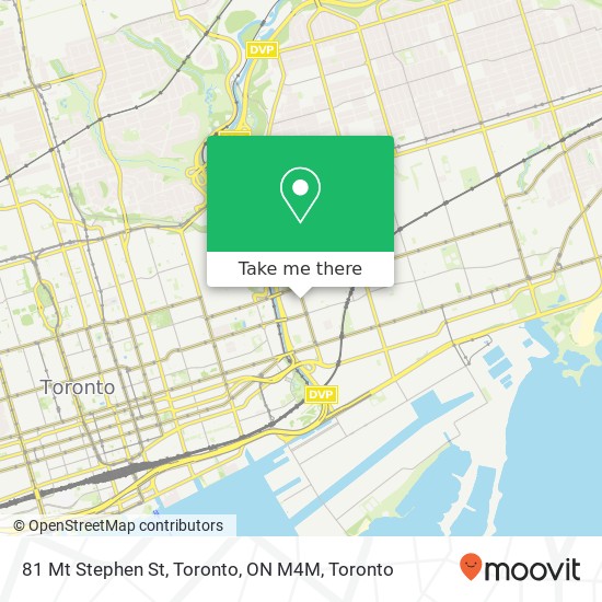 81 Mt Stephen St, Toronto, ON M4M plan