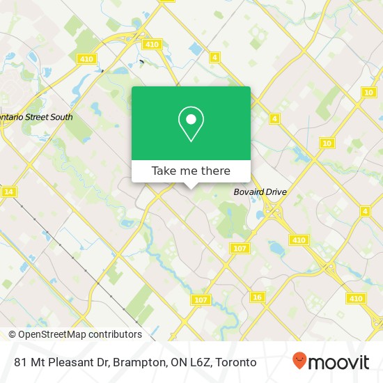 81 Mt Pleasant Dr, Brampton, ON L6Z map