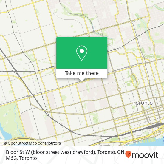 Bloor St W (bloor street west crawford), Toronto, ON M6G map