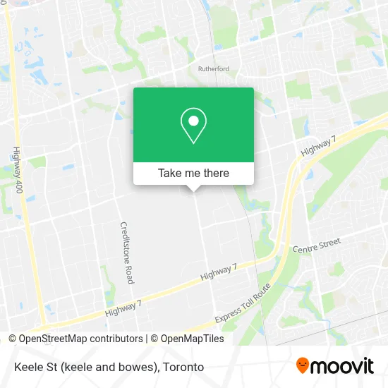 Keele St (keele and bowes) map