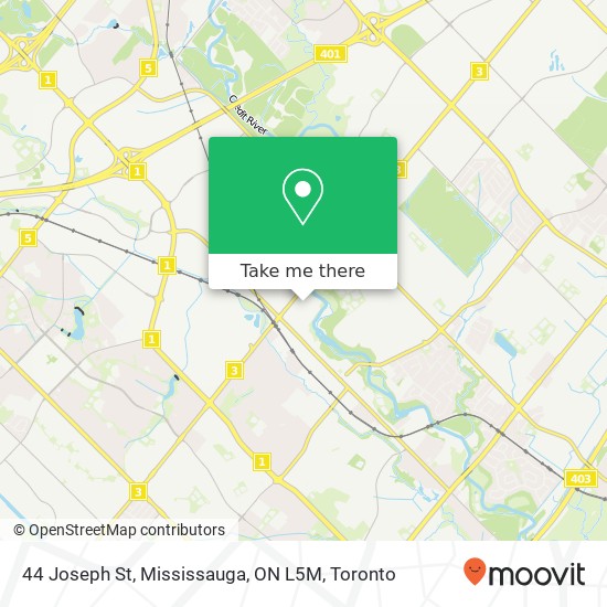 44 Joseph St, Mississauga, ON L5M map