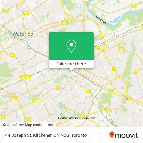 44 Joseph St, Kitchener, ON N2G map