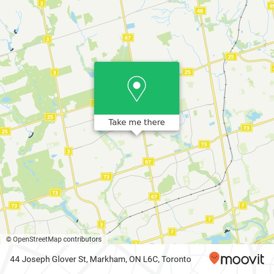 44 Joseph Glover St, Markham, ON L6C map