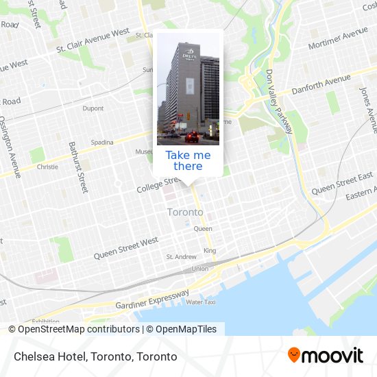 Chelsea Hotel, Toronto map