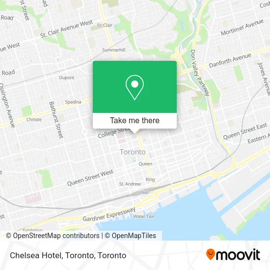 Chelsea Hotel, Toronto plan