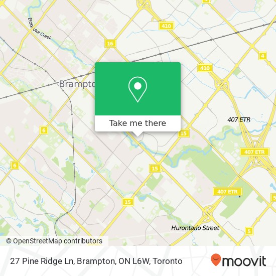 27 Pine Ridge Ln, Brampton, ON L6W map