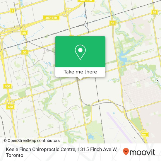 Keele Finch Chiropractic Centre, 1315 Finch Ave W map