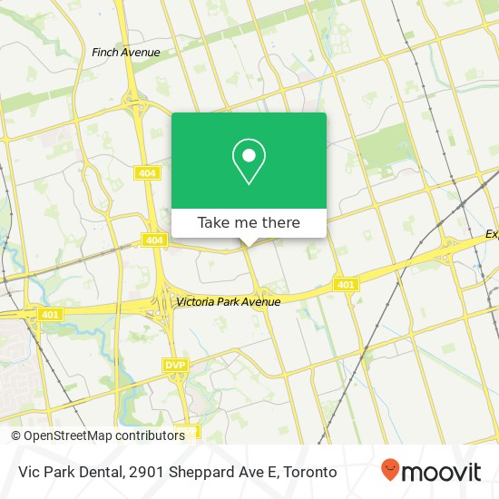 Vic Park Dental, 2901 Sheppard Ave E map