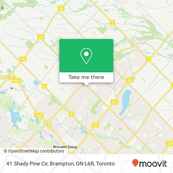 41 Shady Pine Cir, Brampton, ON L6R map