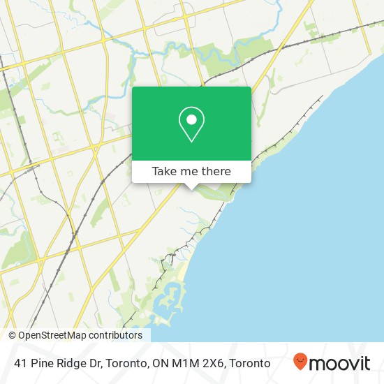 41 Pine Ridge Dr, Toronto, ON M1M 2X6 map