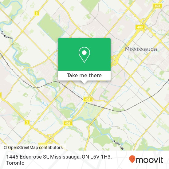 1446 Edenrose St, Mississauga, ON L5V 1H3 map