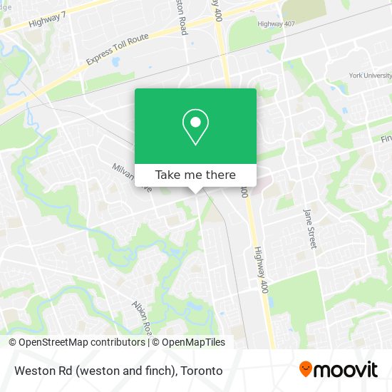 Weston Rd (weston and finch) map