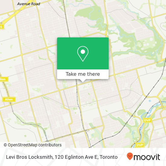 Levi Bros Locksmith, 120 Eglinton Ave E plan