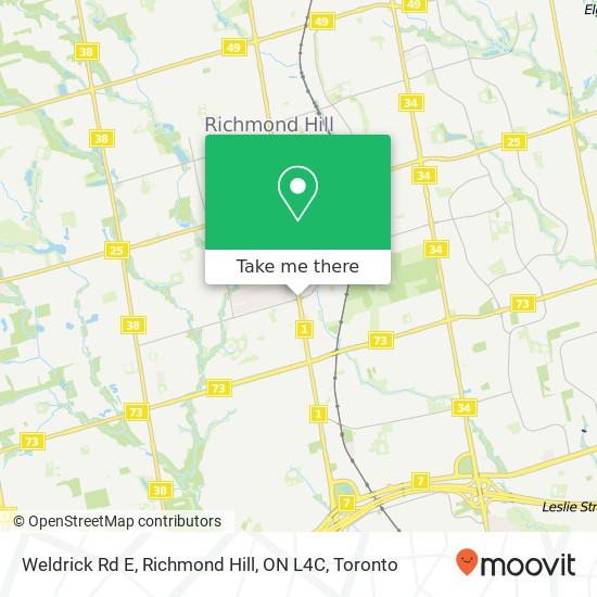 Weldrick Rd E, Richmond Hill, ON L4C map