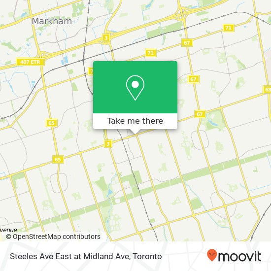 Steeles Ave East at Midland Ave map