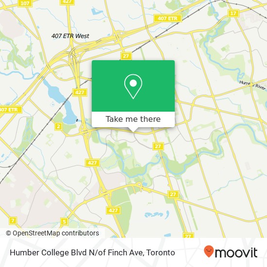 Humber College Blvd N / of Finch Ave map