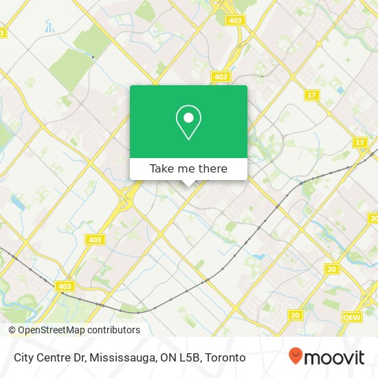 City Centre Dr, Mississauga, ON L5B map