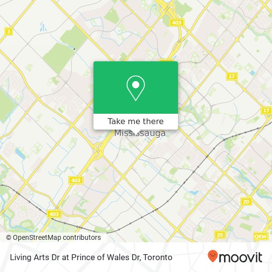 Living Arts Dr at Prince of Wales Dr map
