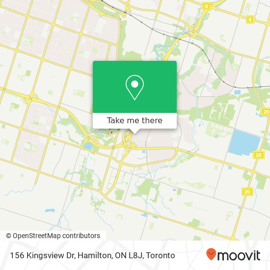 156 Kingsview Dr, Hamilton, ON L8J map