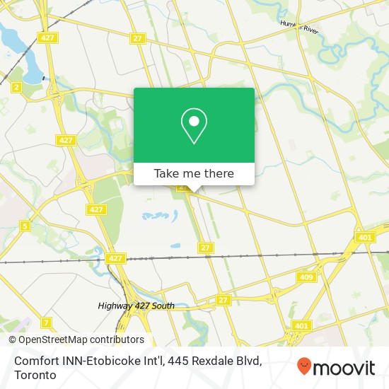 Comfort INN-Etobicoke Int'l, 445 Rexdale Blvd map