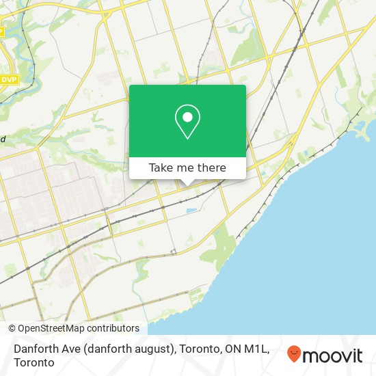 Danforth Ave (danforth august), Toronto, ON M1L map