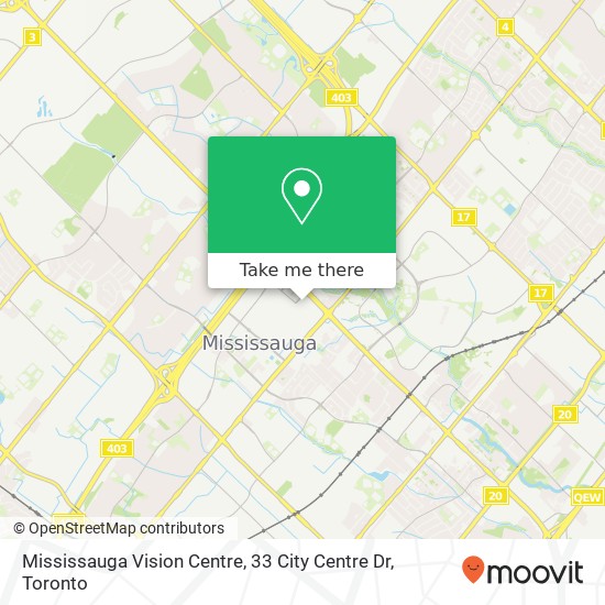 Mississauga Vision Centre, 33 City Centre Dr map