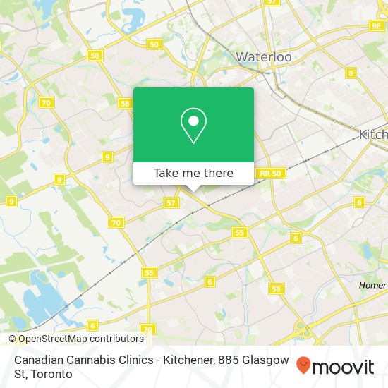 Canadian Cannabis Clinics - Kitchener, 885 Glasgow St map