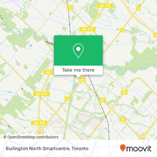 Burlington North Smartcentre map