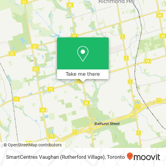 SmartCentres Vaughan (Rutherford Village) map