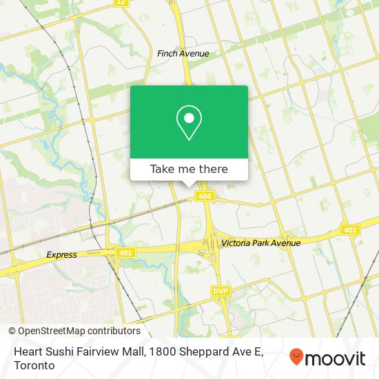 Heart Sushi Fairview Mall, 1800 Sheppard Ave E map