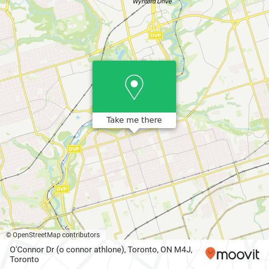 O'Connor Dr (o connor athlone), Toronto, ON M4J map