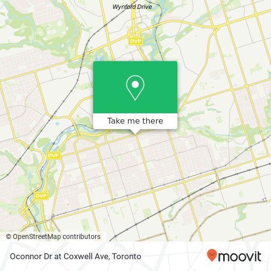 Oconnor Dr at Coxwell Ave map