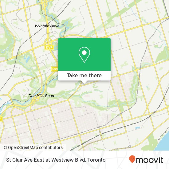 St Clair Ave East at Westview Blvd map