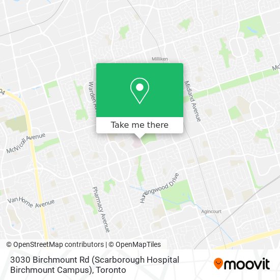 3030 Birchmount Rd (Scarborough Hospital Birchmount Campus) map