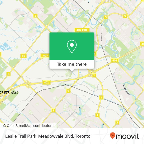 Leslie Trail Park, Meadowvale Blvd plan